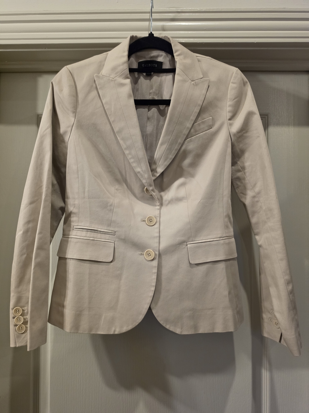 Talbots Women's Light Cream Tailored Blazer